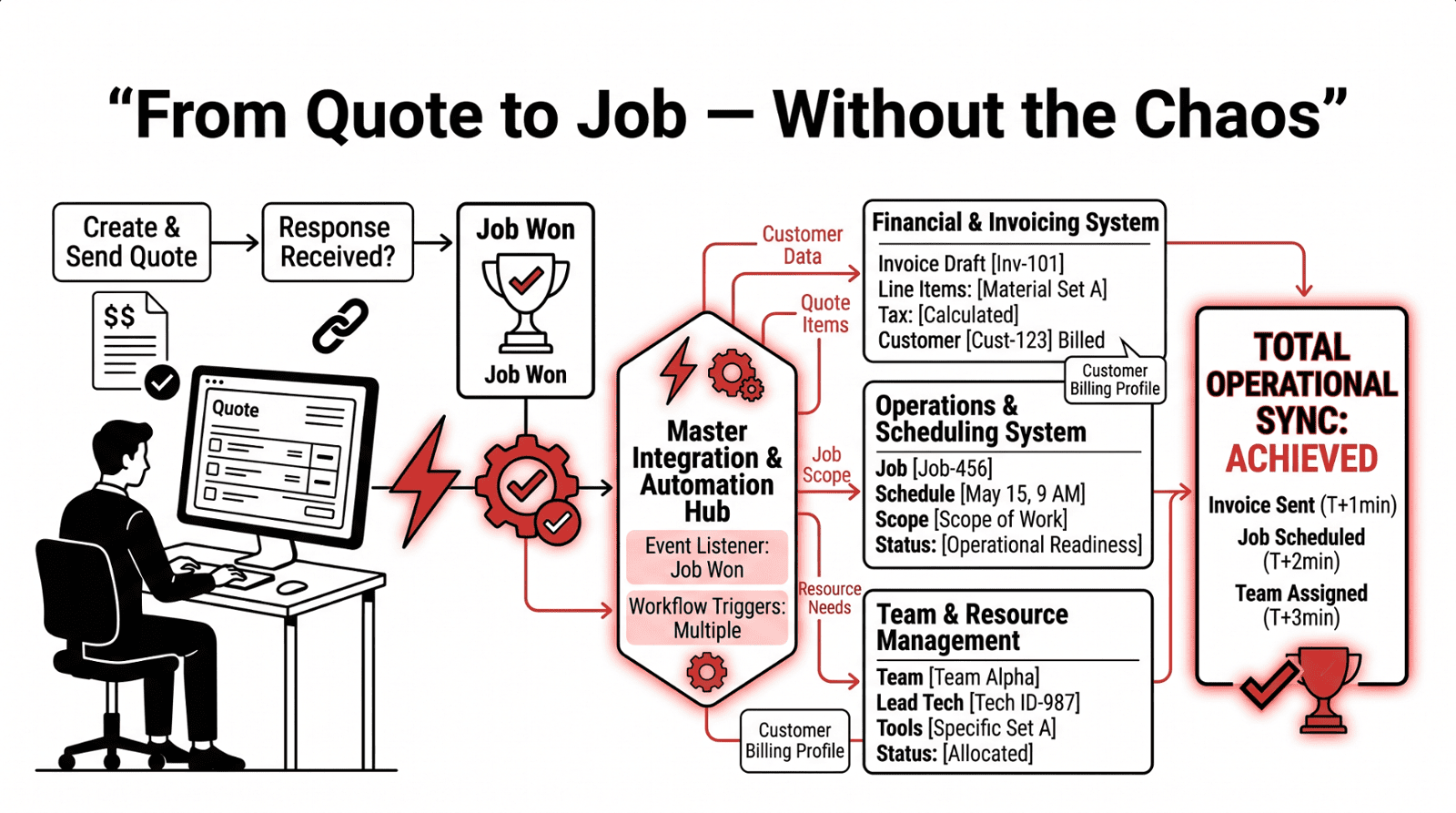 Zoho Mobile Access for Trades Technicians