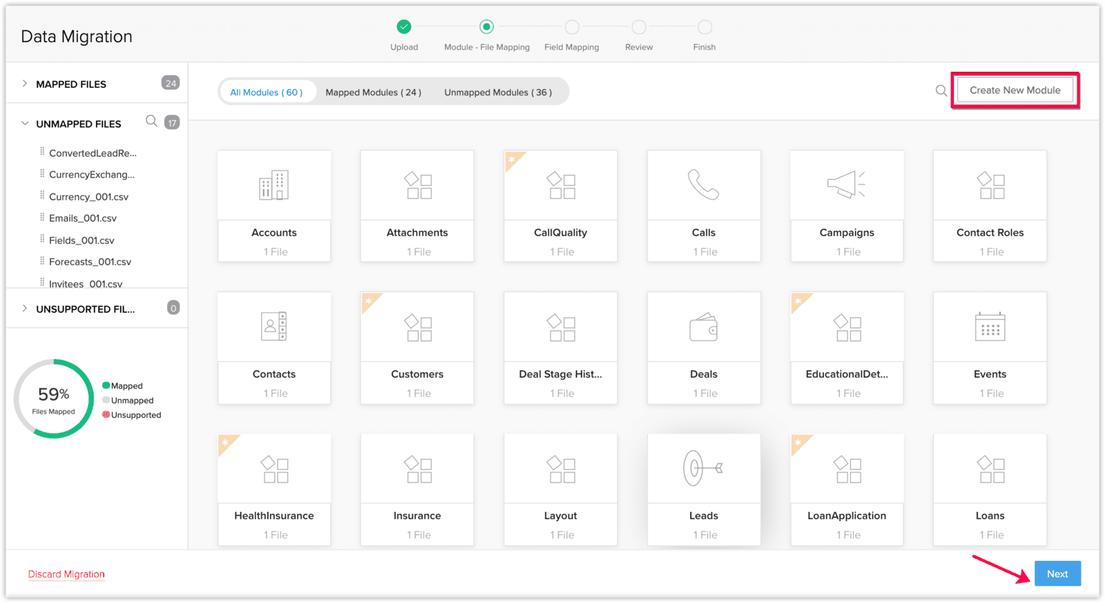 Zoho CRM Modules Mapping