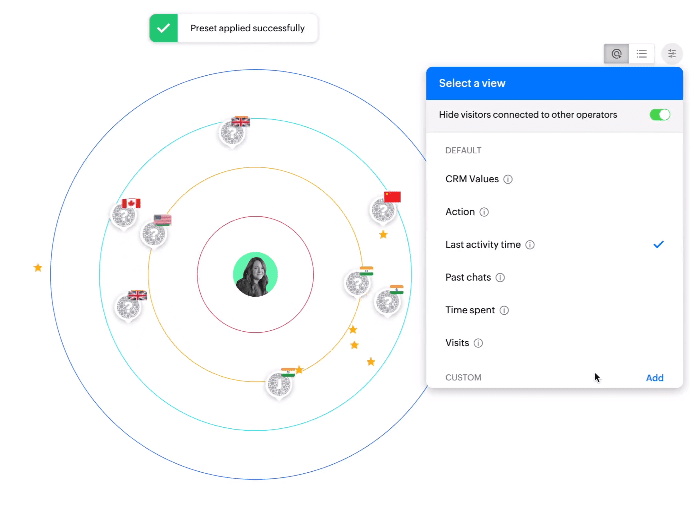 Zoho SalesIQ Real Time Tracking