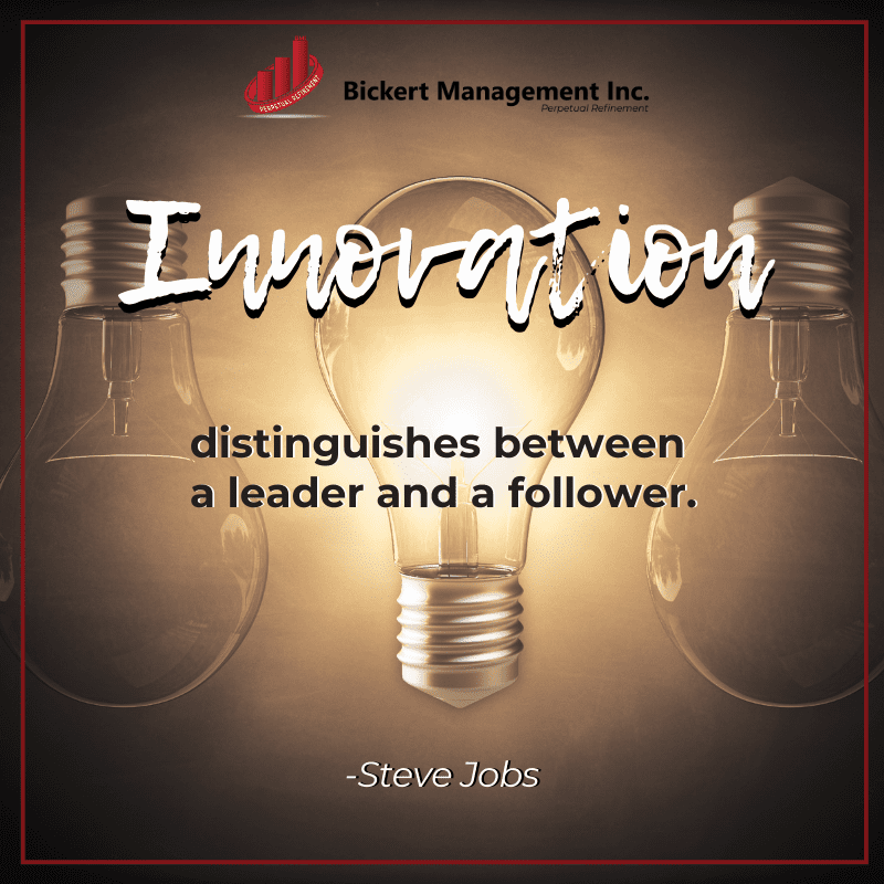 “Innovation distinguishes between a leader and a follower.”
