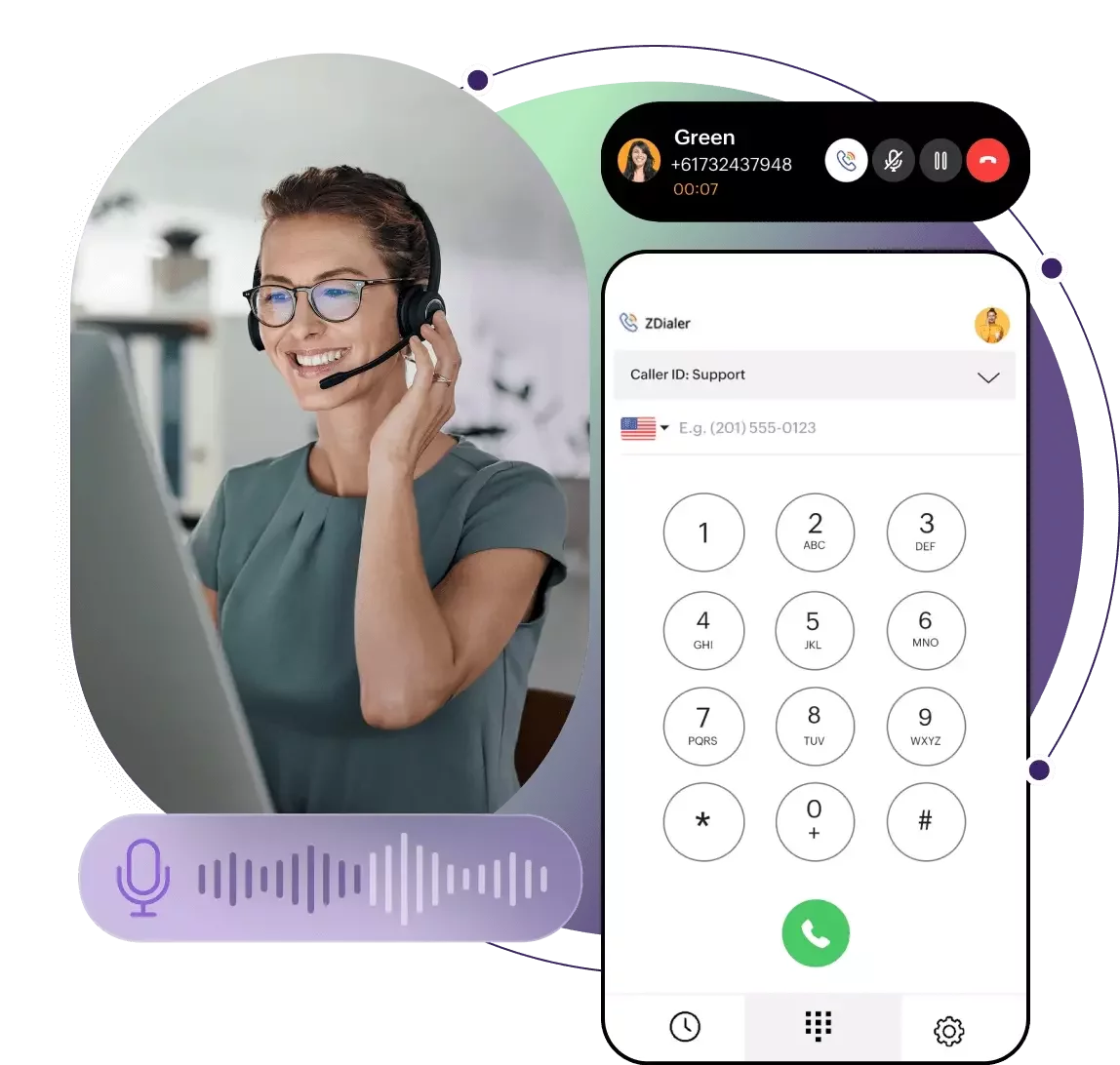 Dialer Pad of Zoho Voice