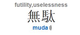 Muda  =  Waste